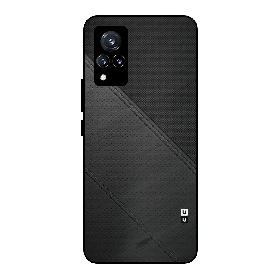 Black Polka Stripe Metal Back Case for Vivo V21 5G