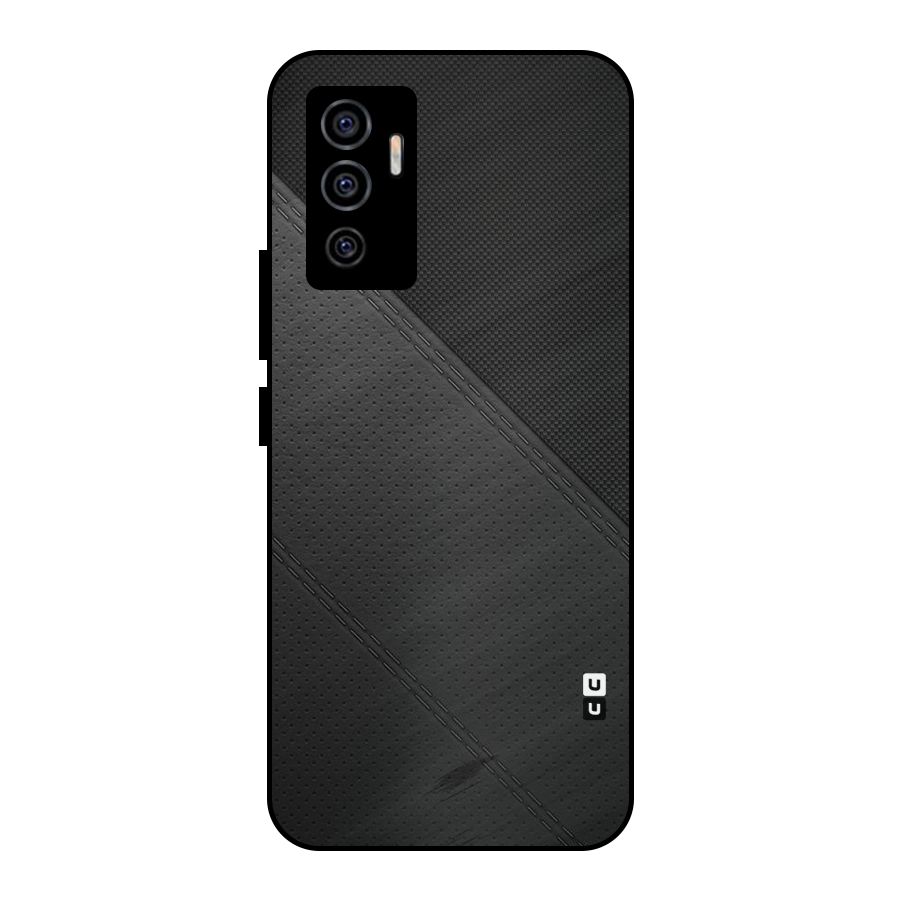 Black Polka Stripe Metal Back Case for Vivo V23e