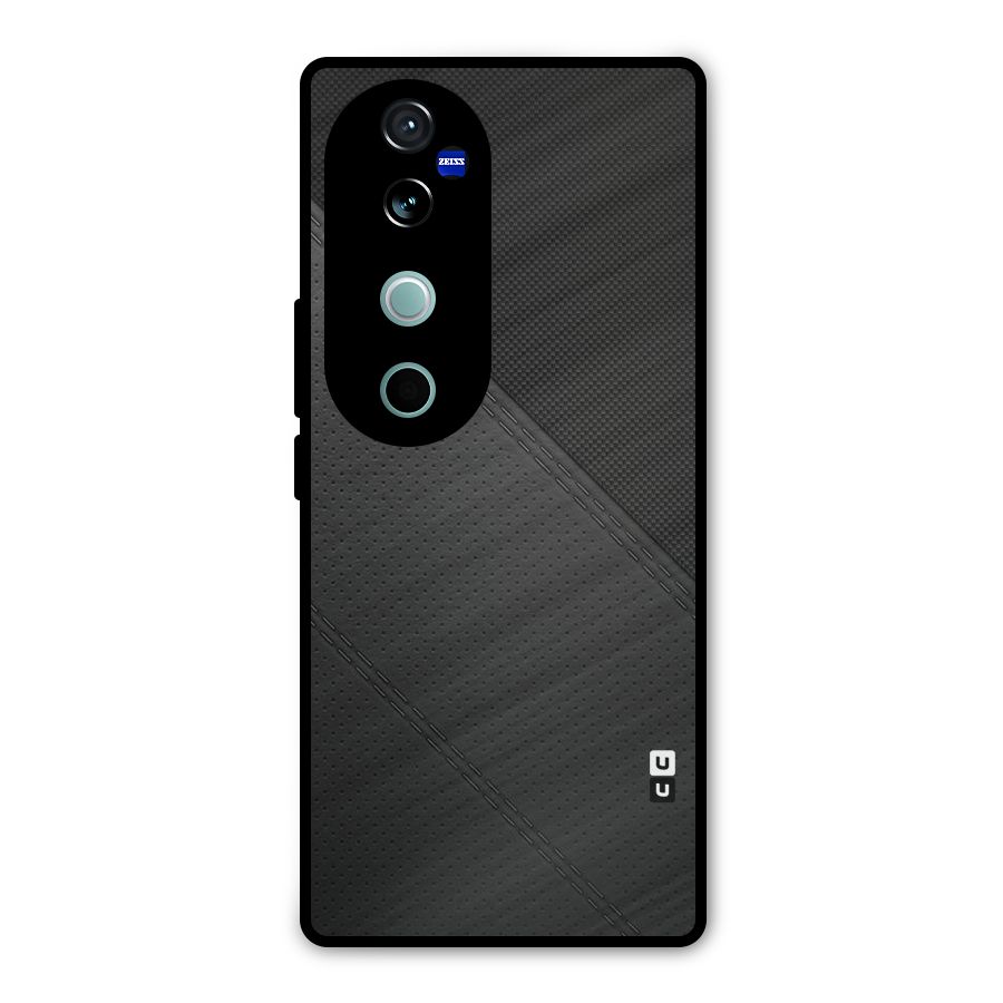 Black Polka Stripe Metal Back Case for Vivo V40