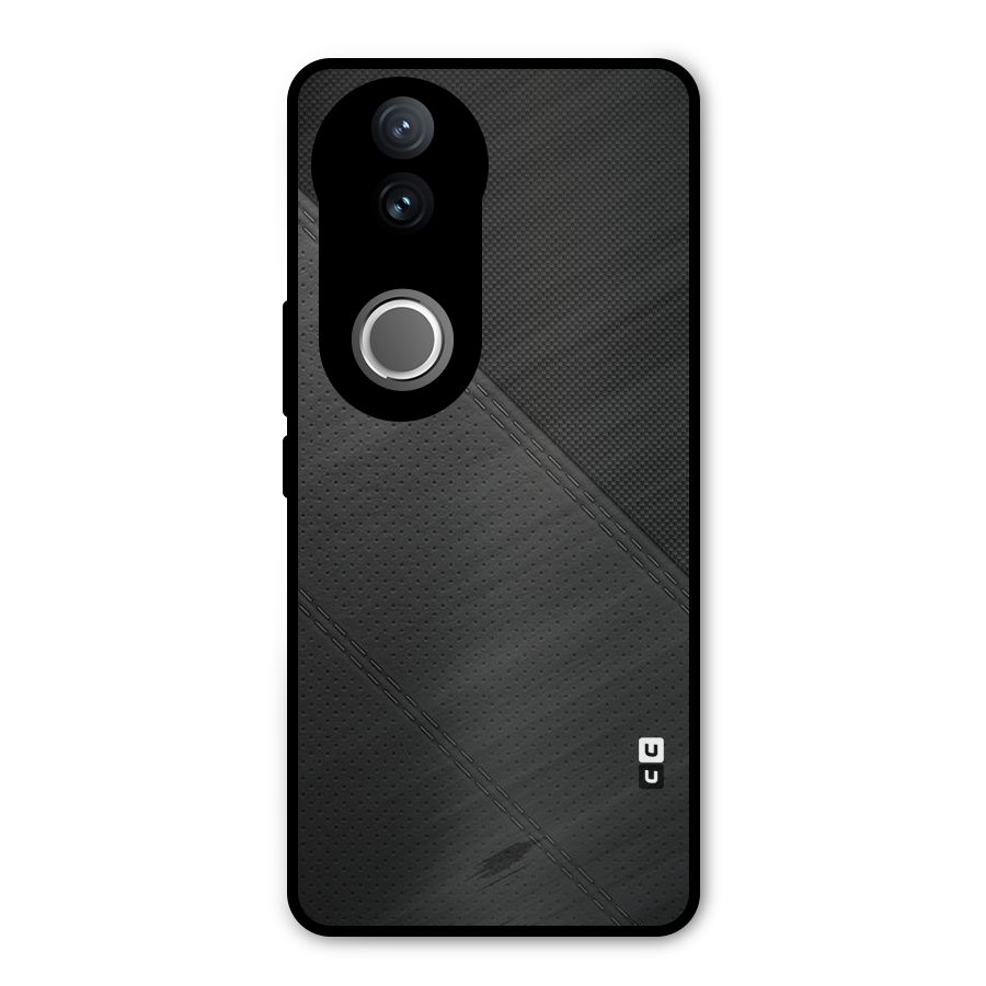 Black Polka Stripe Metal Back Case for Vivo V50e