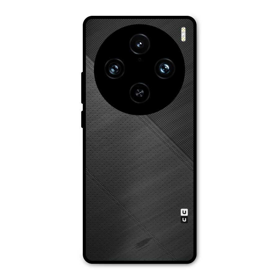 Black Polka Stripe Metal Back Case for Vivo X100 Pro