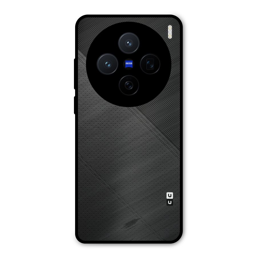 Black Polka Stripe Metal Back Case for Vivo X200