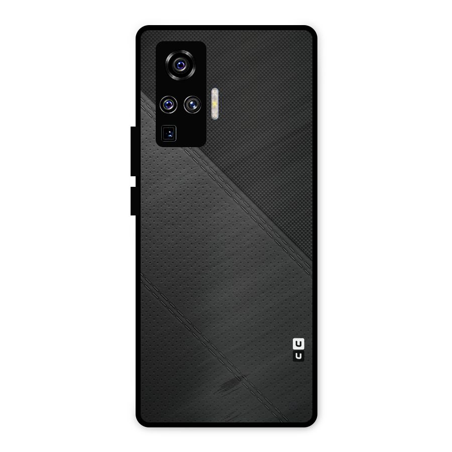 Black Polka Stripe Metal Back Case for Vivo X50 Pro