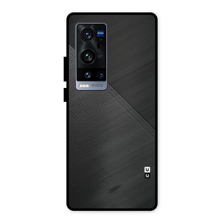 Black Polka Stripe Metal Back Case for Vivo X60 Pro Plus