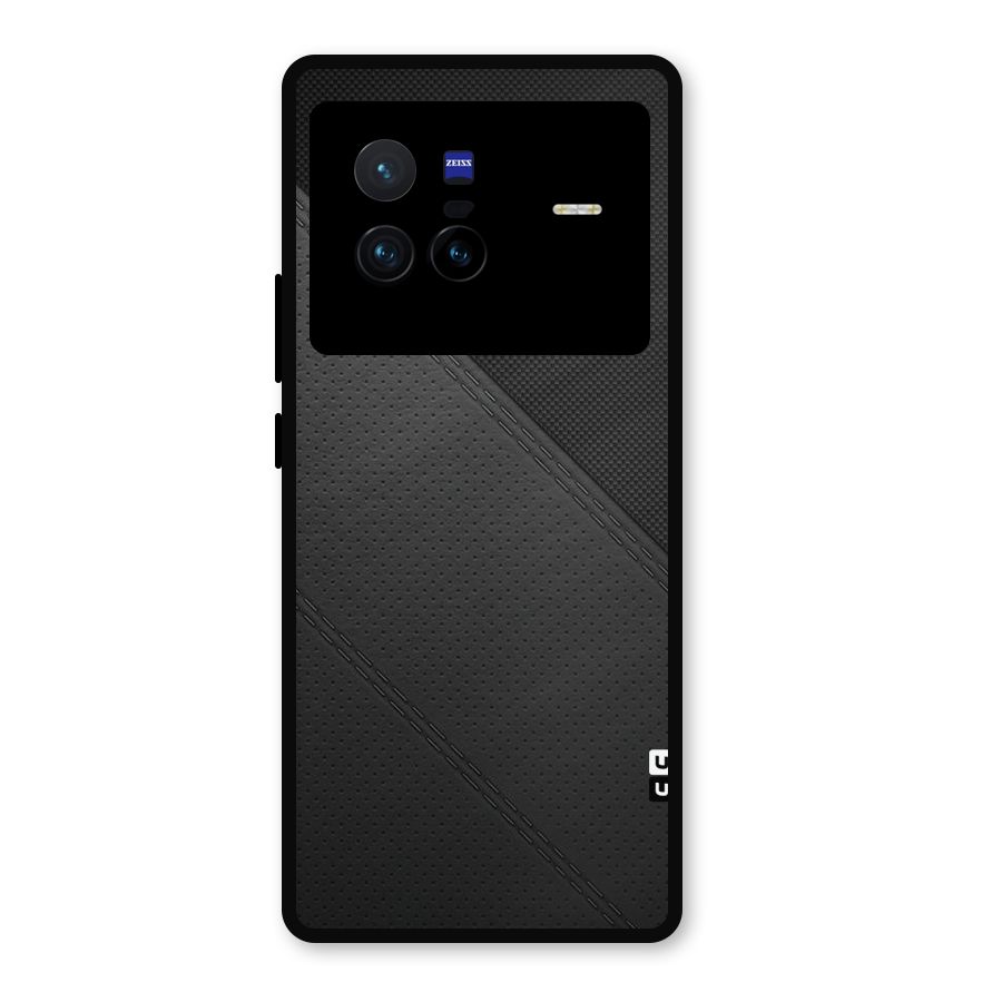 Black Polka Stripe Metal Back Case for Vivo X80