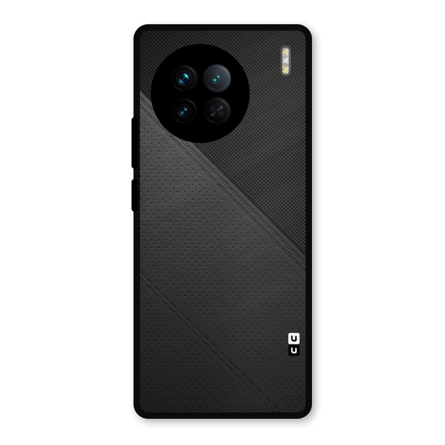 Black Polka Stripe Metal Back Case for Vivo X90