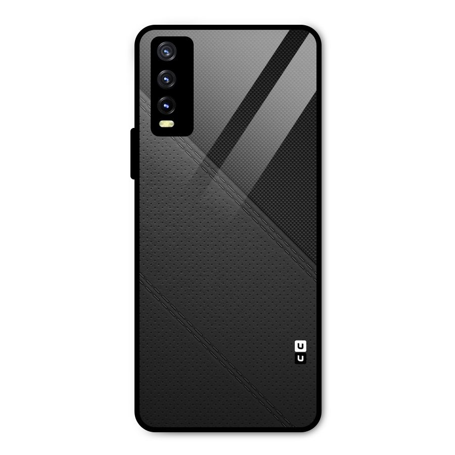 Black Polka Stripe Metal Back Case for Vivo Y20