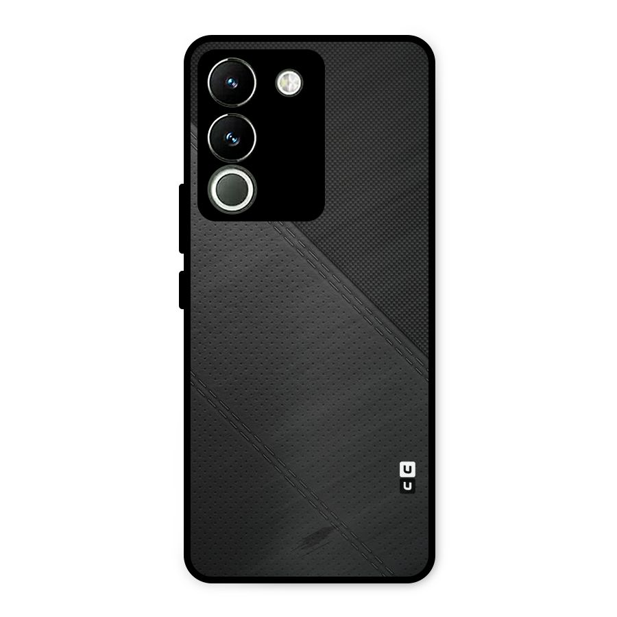 Black Polka Stripe Metal Back Case for Vivo Y200