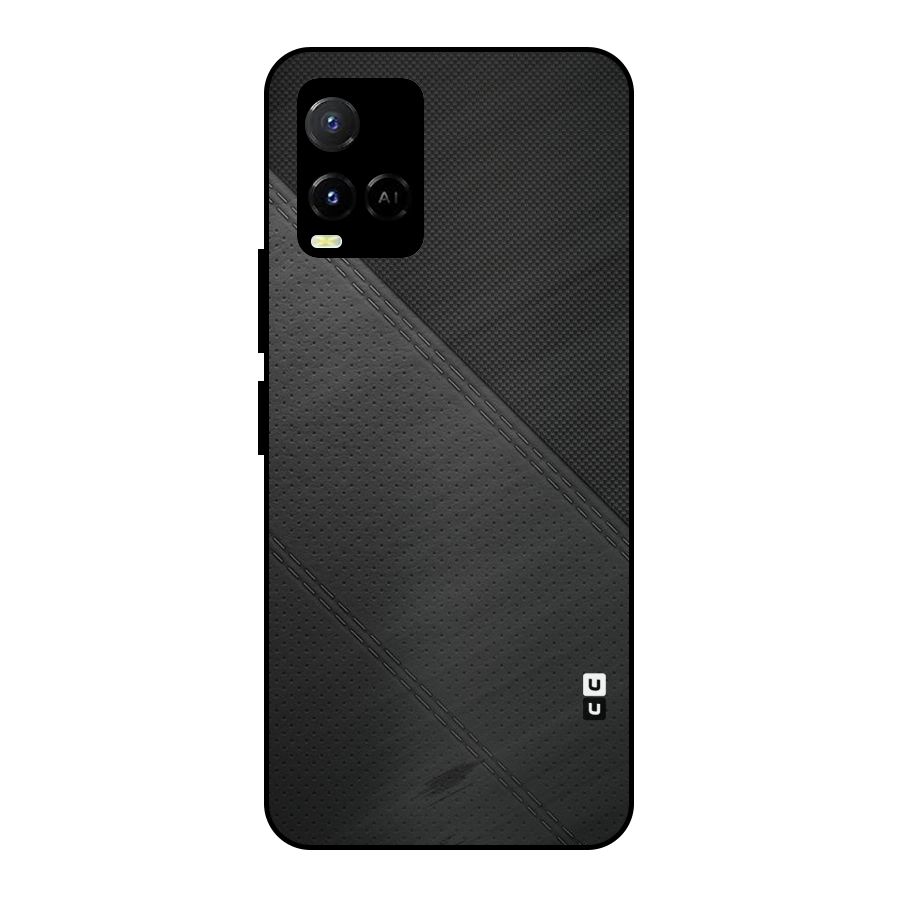 Black Polka Stripe Metal Back Case for Vivo Y21