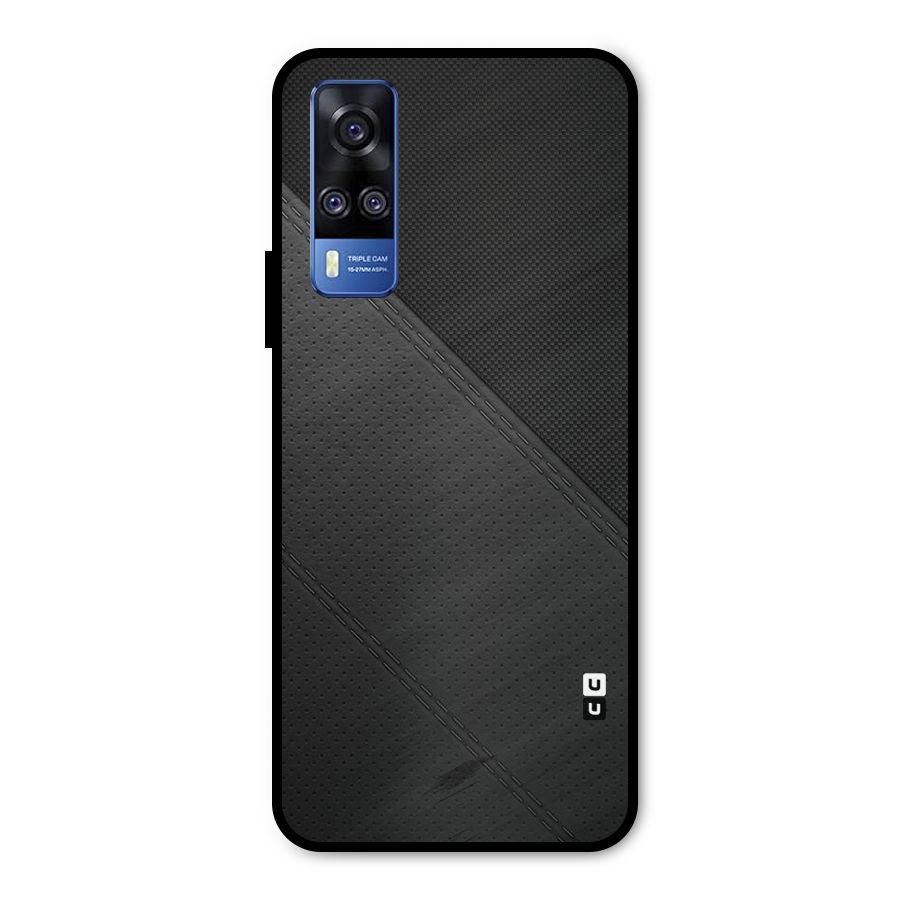 Black Polka Stripe Metal Back Case for Vivo Y31