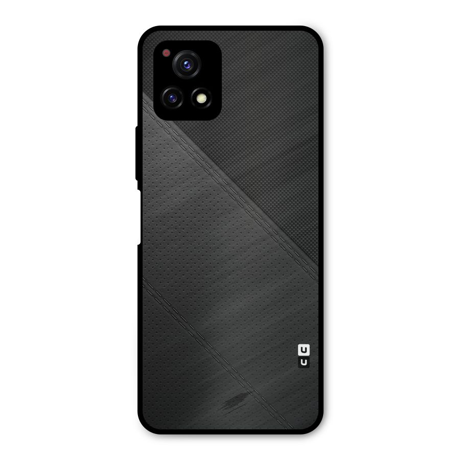 Black Polka Stripe Metal Back Case for Vivo Y72 5G