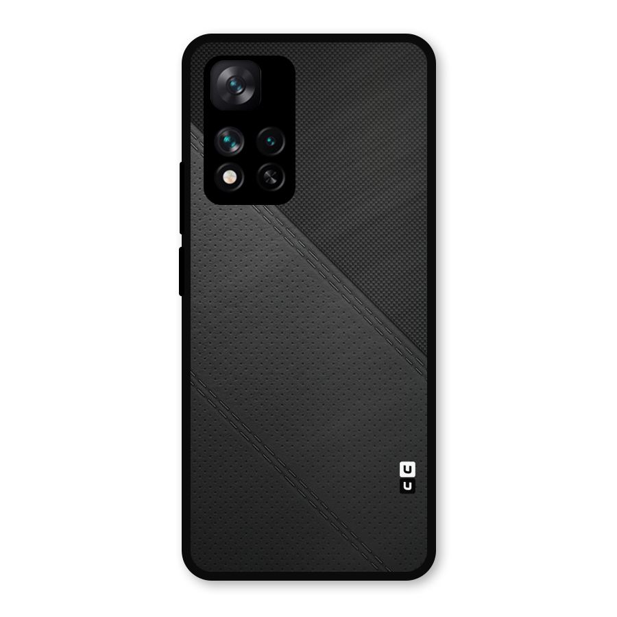 Black Polka Stripe Metal Back Case for Xiaomi 11i Hypercharge 5G