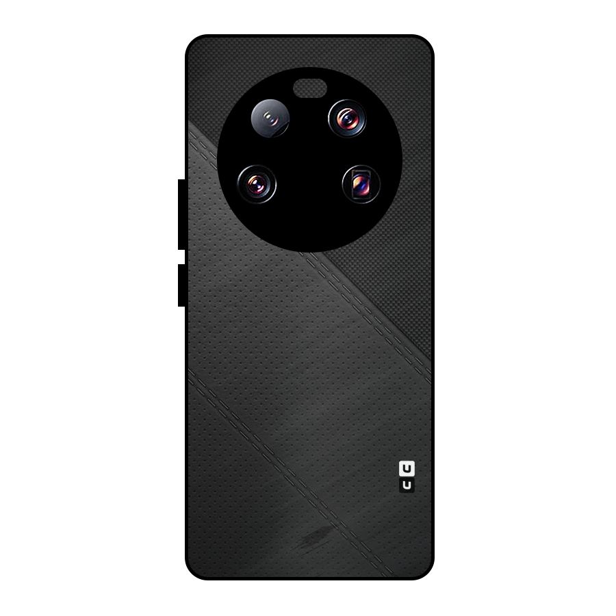 Black Polka Stripe Metal Back Case for Xiaomi 13 Ultra