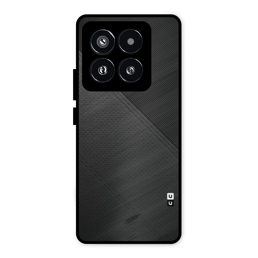 Black Polka Stripe Metal Back Case for Xiaomi 14 Pro