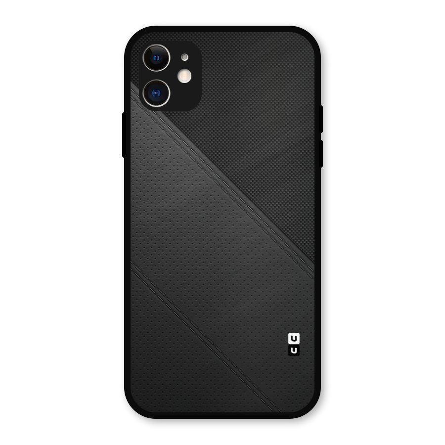Black Polka Stripe Metal Back Case for iPhone 11