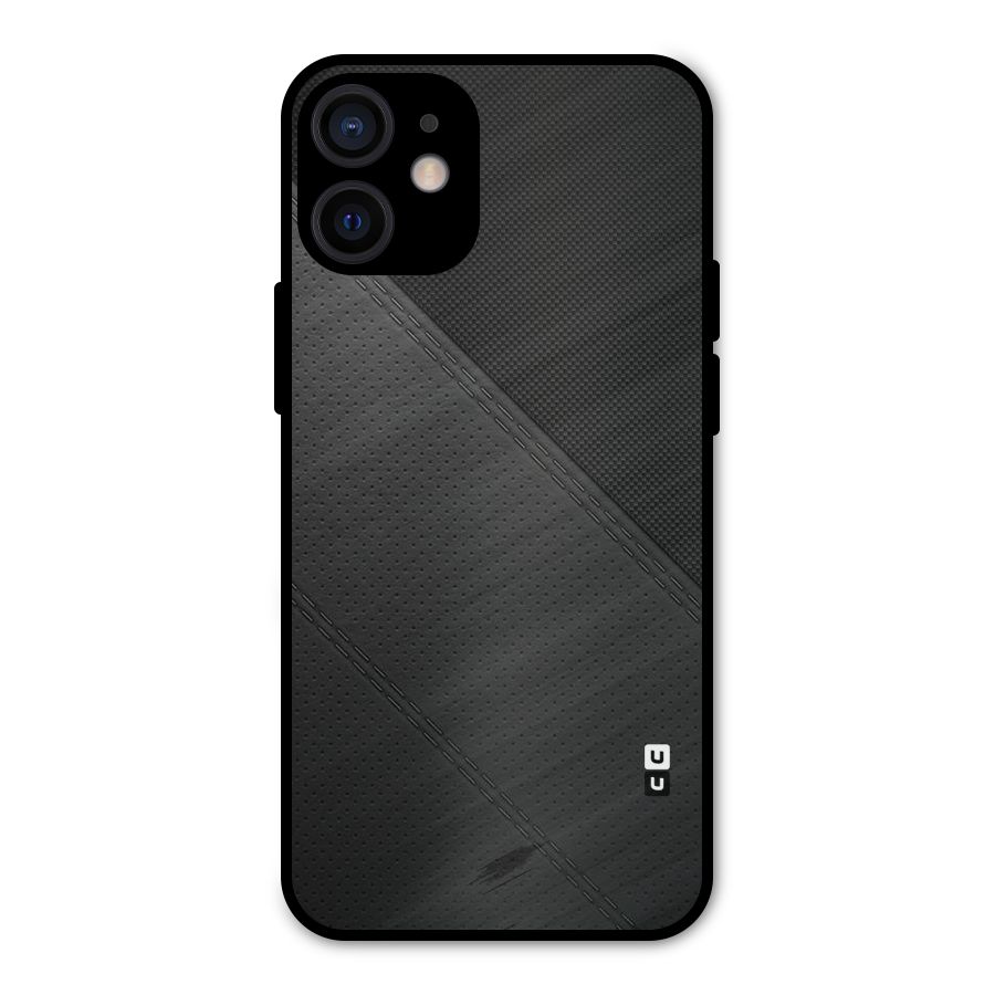Black Polka Stripe Metal Back Case for iPhone 12 Mini