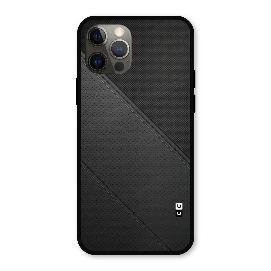 Black Polka Stripe Metal Back Case for iPhone 12 Pro