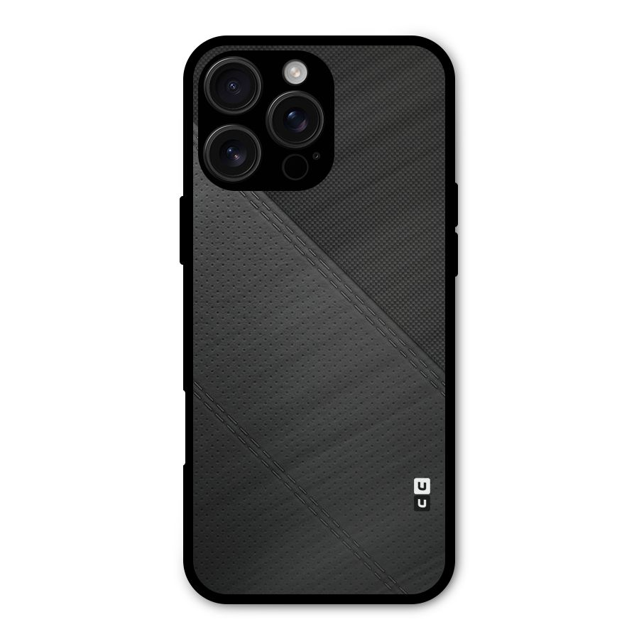 Black Polka Stripe Metal Back Case for iPhone 16 Pro Max