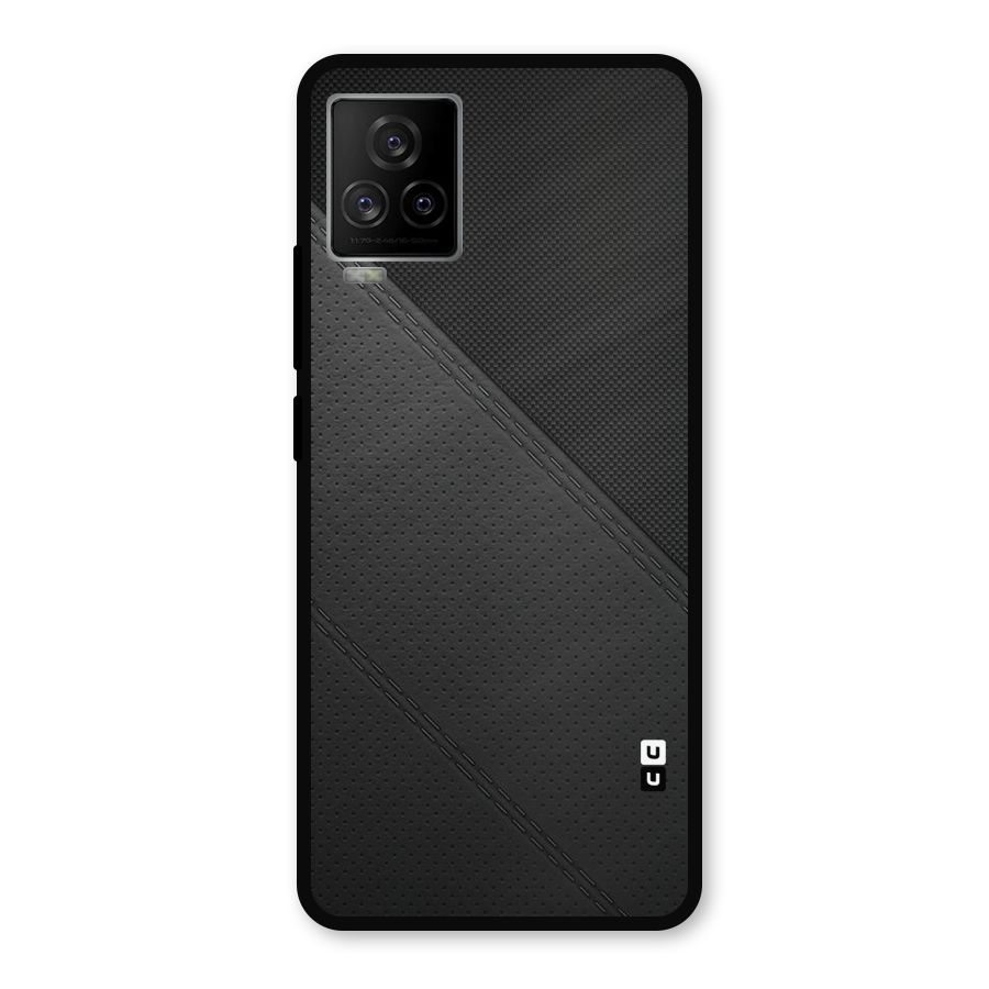 Black Polka Stripe Metal Back Case for iQOO 7 Legend 5G