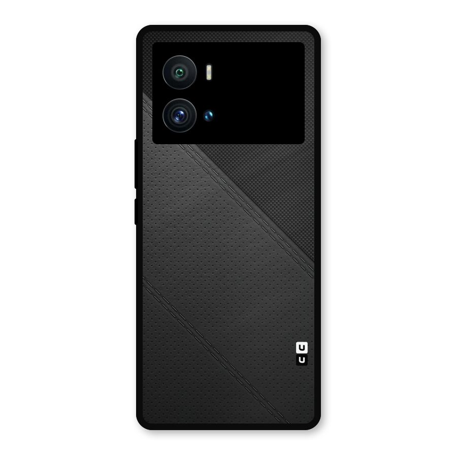 Black Polka Stripe Metal Back Case for iQOO 9 Pro