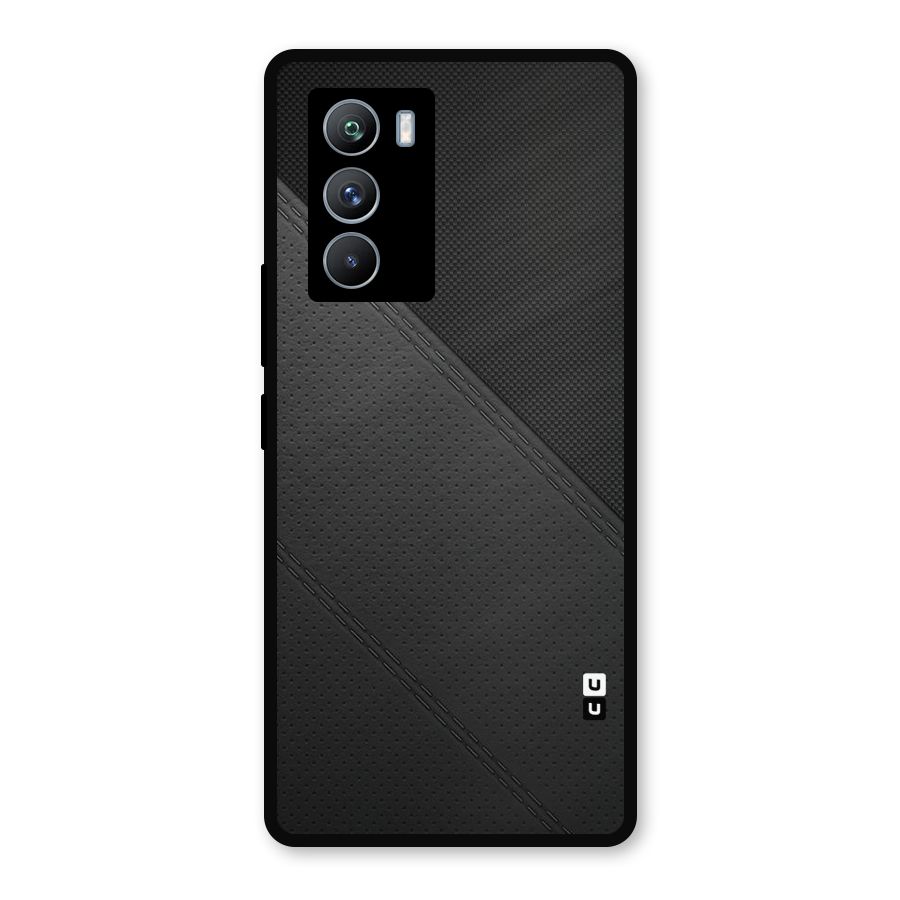 Black Polka Stripe Metal Back Case for iQOO 9 SE