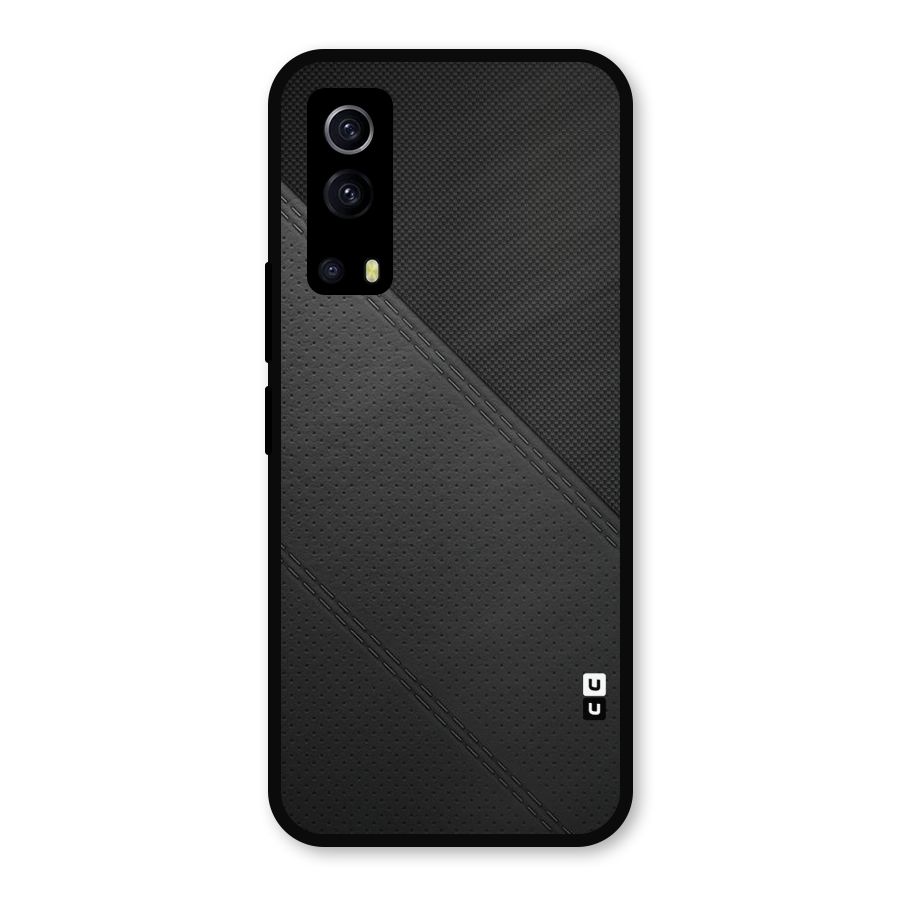 Black Polka Stripe Metal Back Case for iQOO Z3
