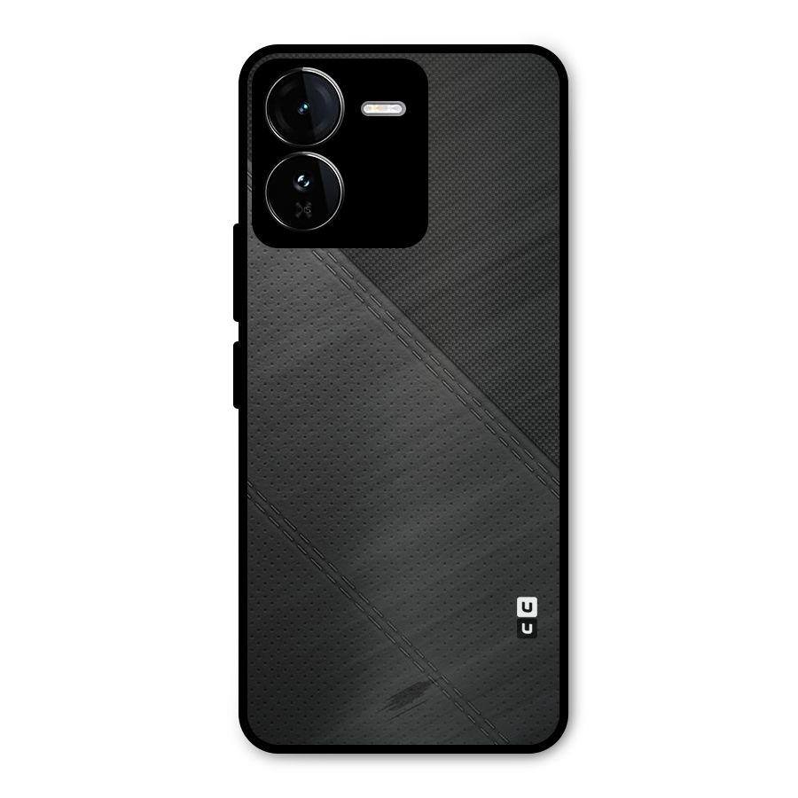 Black Polka Stripe Metal Back Case for iQOO Z9