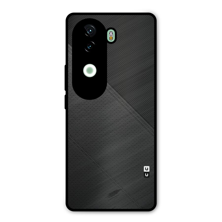 Black Polka Stripe Metal Back Case for iQOO Z9s