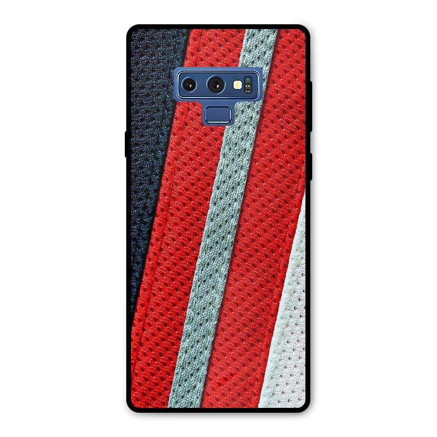 Black Red Grey Stripes Metal Back Case for Galaxy Note 9