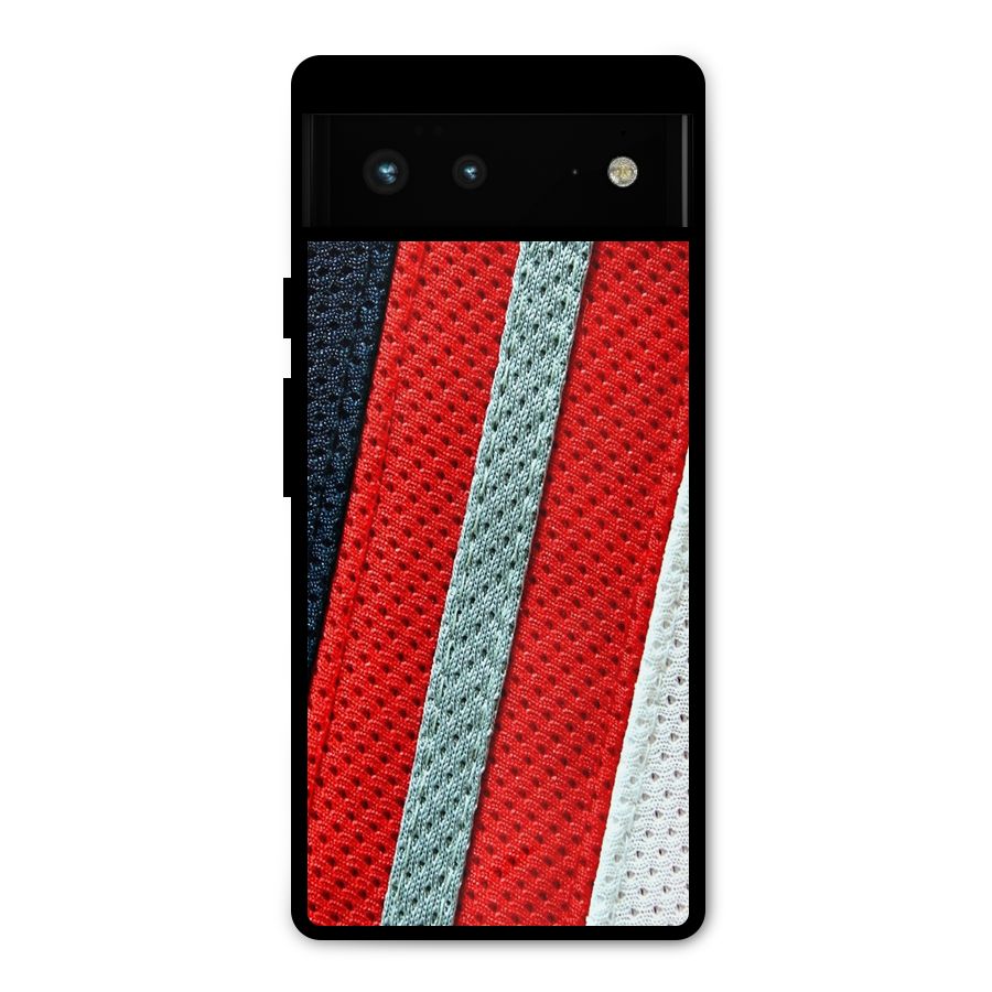 Black Red Grey Stripes Metal Back Case for Google Pixel 6