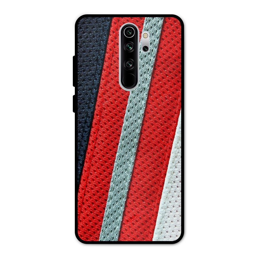 Black Red Grey Stripes Metal Back Case for Redmi Note 8 Pro