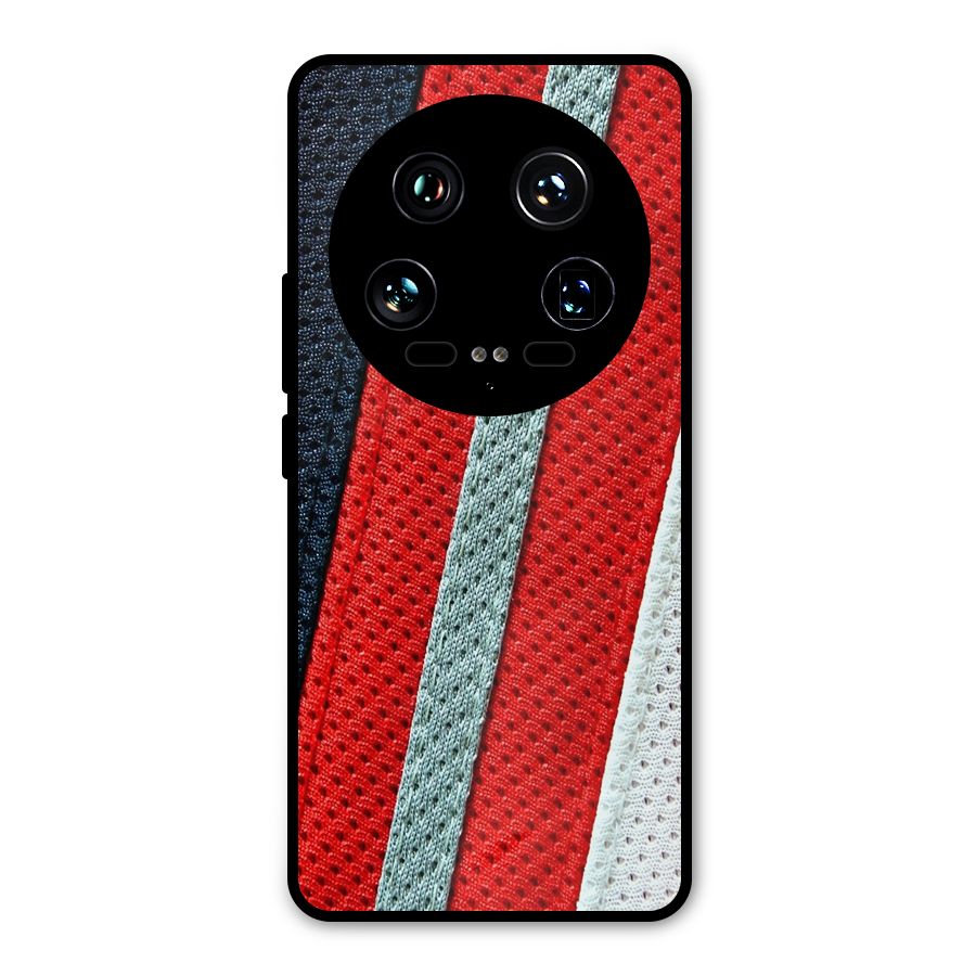 Black Red Grey Stripes Metal Back Case for Xiaomi 14 Ultra