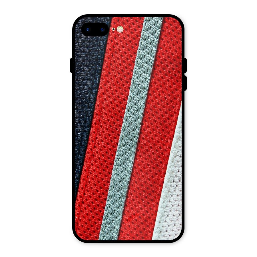 Black Red Grey Stripes Metal Back Case for iPhone 8 Plus