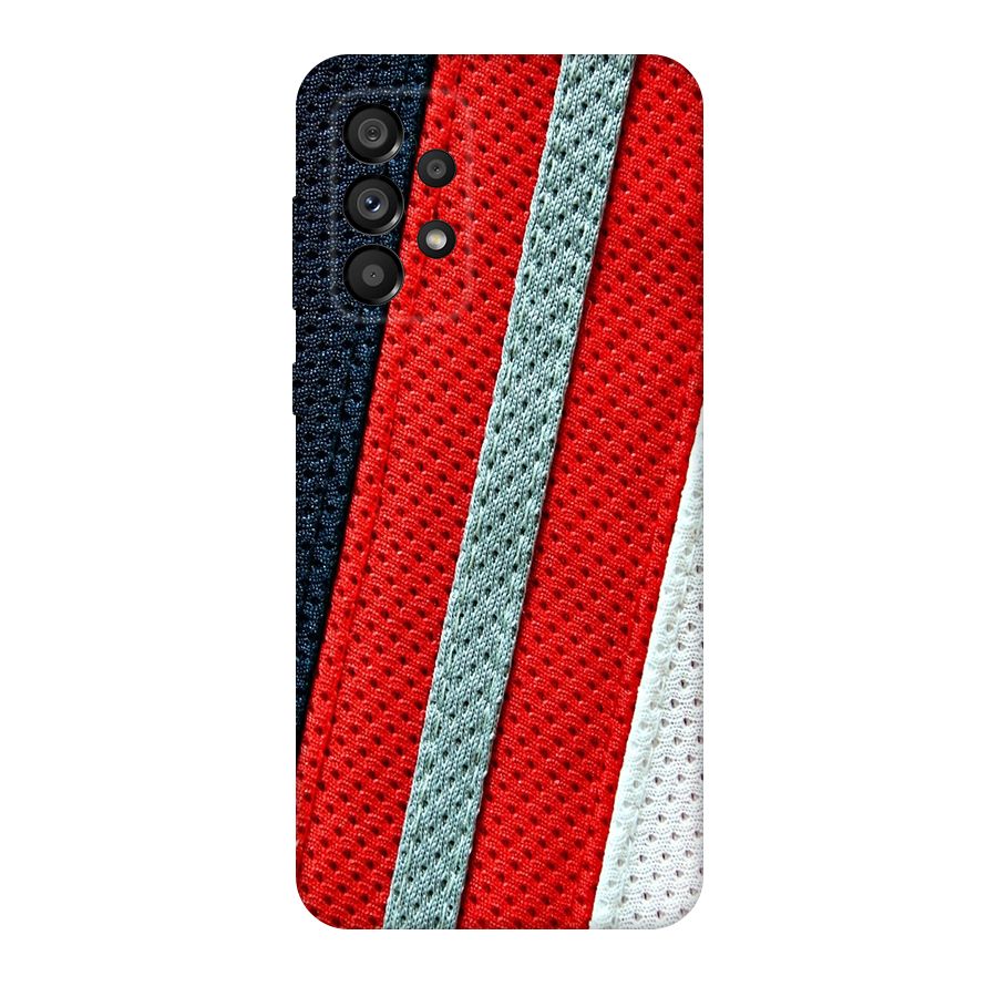 Black Red Grey Stripes Original Polycarbonate Back Case for Galaxy A73 5G