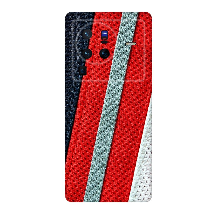Black Red Grey Stripes Original Polycarbonate Back Case for Vivo X80