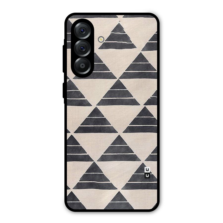 Black Slant Triangles Metal Back Case for Galaxy A36