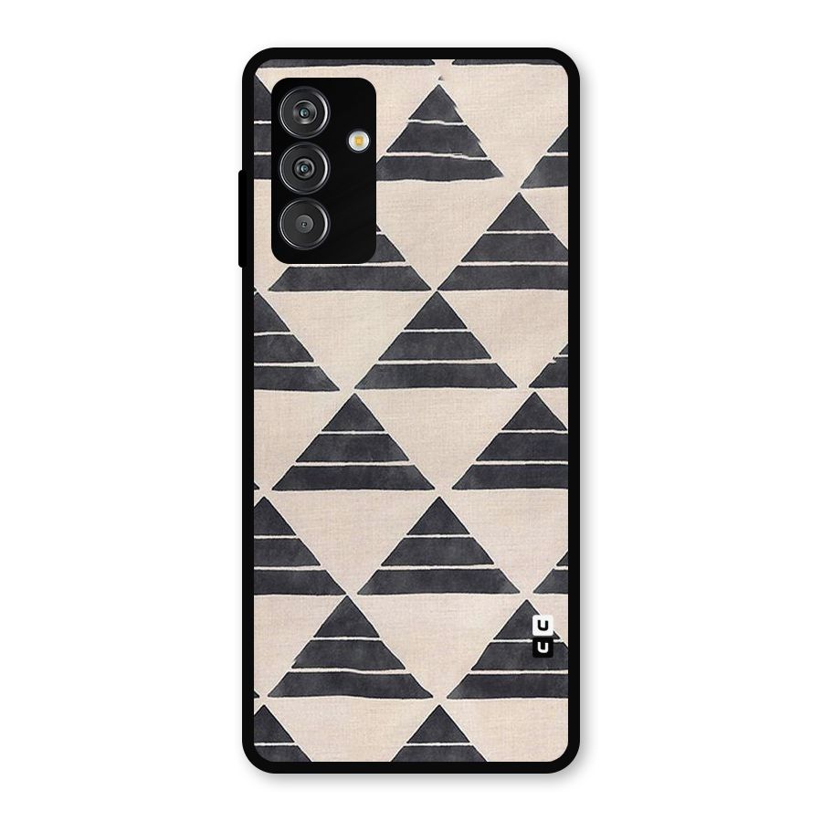 Black Slant Triangles Metal Back Case for Galaxy F13