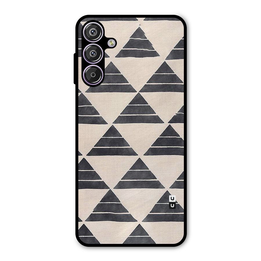 Black Slant Triangles Metal Back Case for Galaxy F15