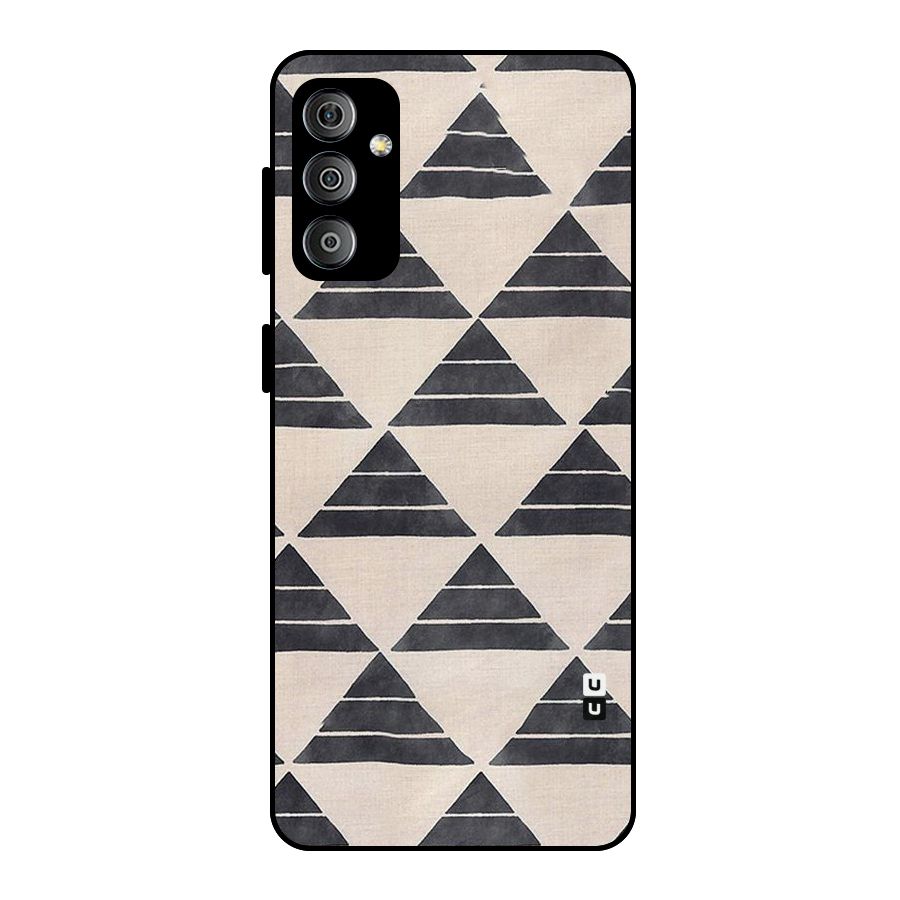 Black Slant Triangles Metal Back Case for Galaxy F23