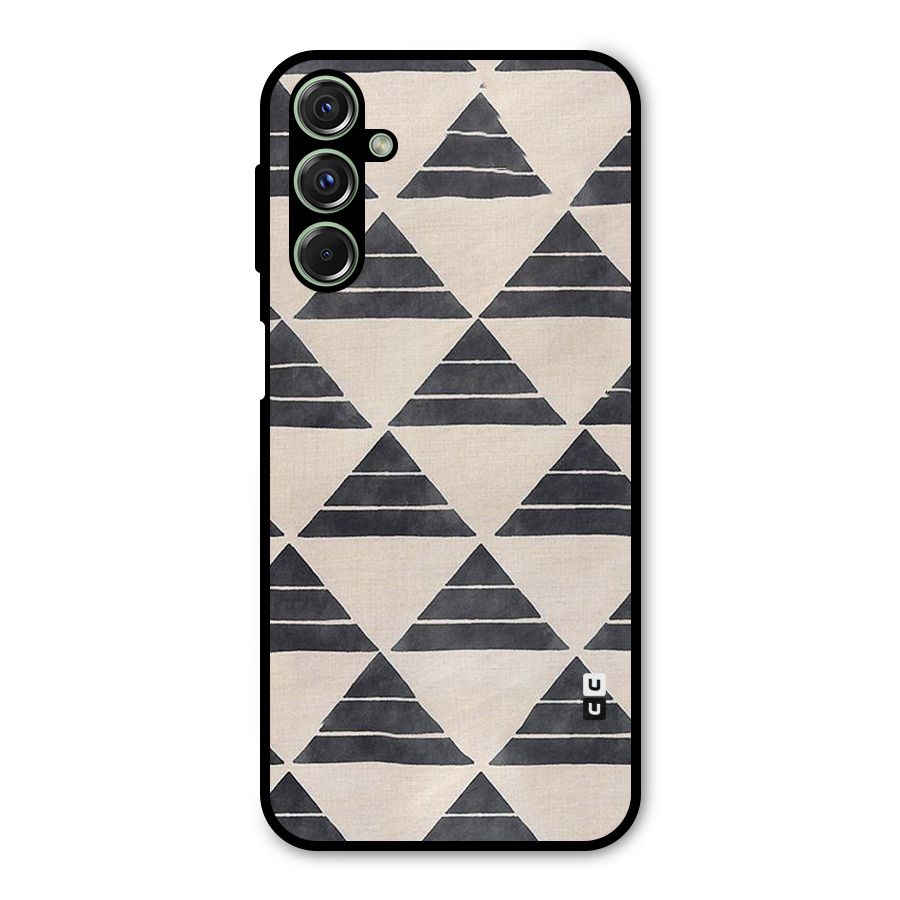 Black Slant Triangles Metal Back Case for Galaxy M34