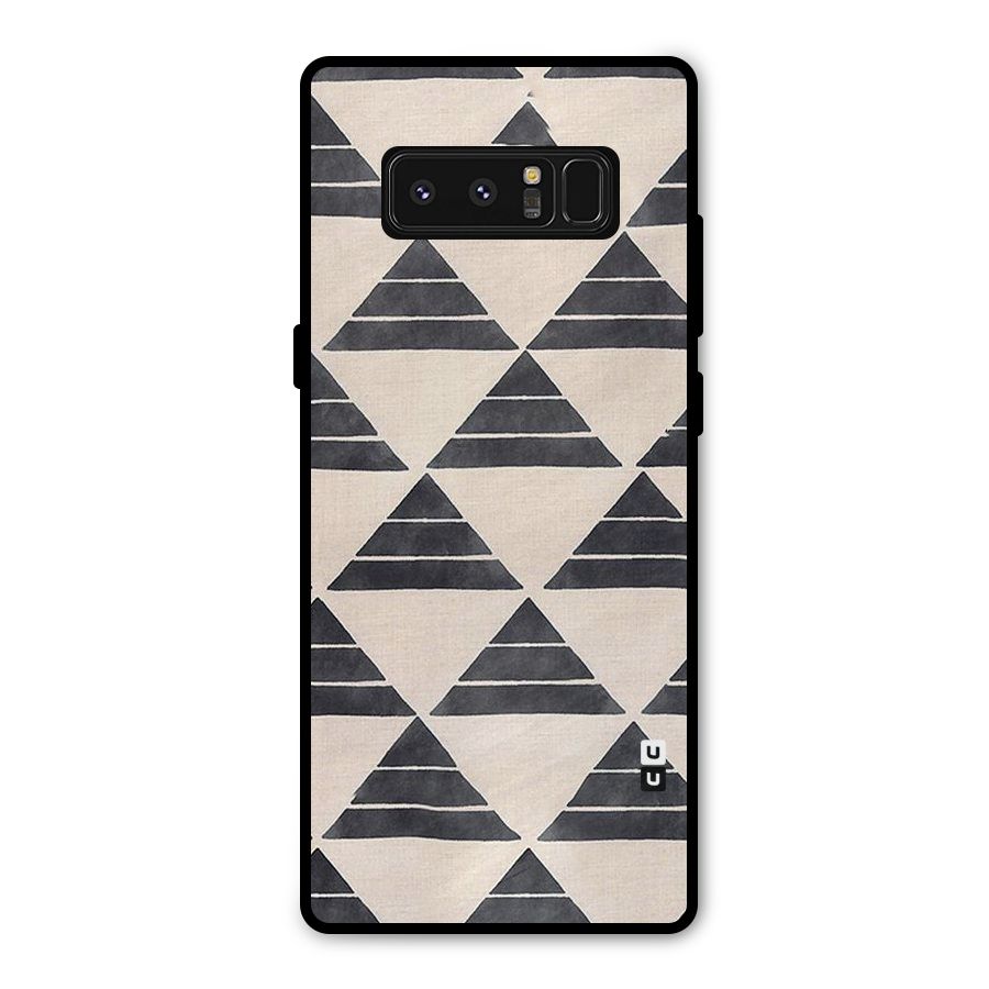 Black Slant Triangles Metal Back Case for Galaxy Note 8