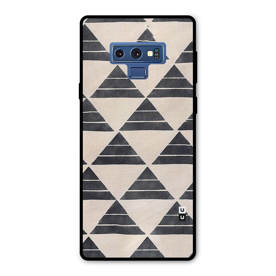 Black Slant Triangles Metal Back Case for Galaxy Note 9
