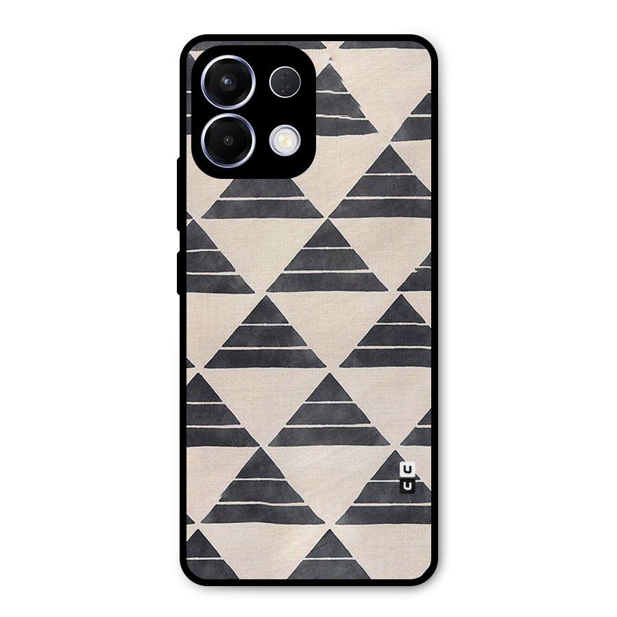 Black Slant Triangles Metal Back Case for Oppo K13