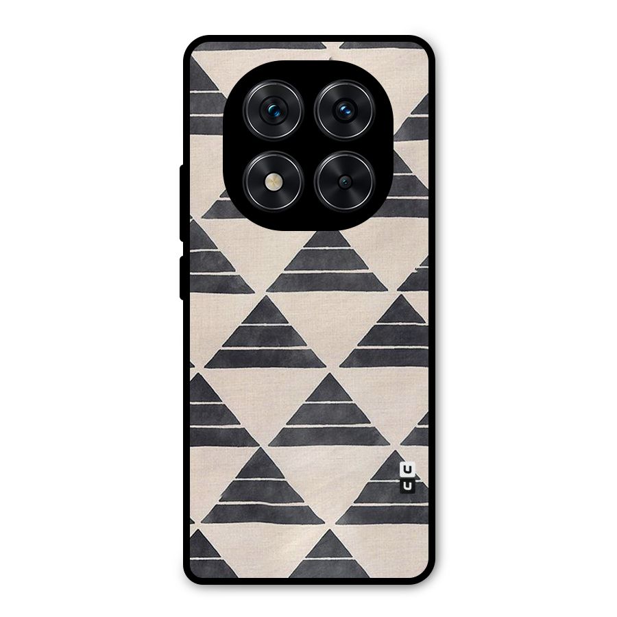Black Slant Triangles Metal Back Case for Poco X7