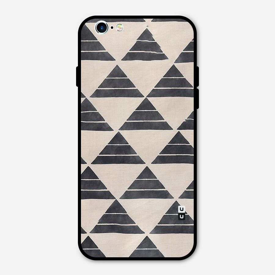 Black Slant Triangles Metal Back Case for iPhone 6 6s
