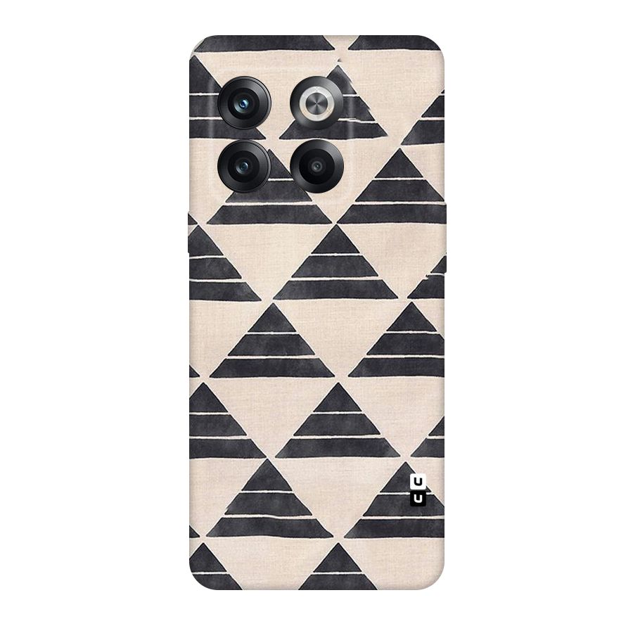 Black Slant Triangles Original Polycarbonate Back Case for OnePlus 10T