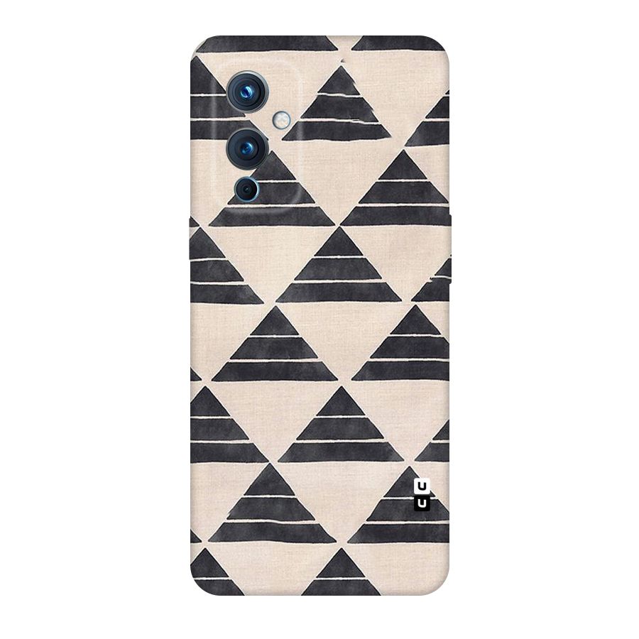 Black Slant Triangles Original Polycarbonate Back Case for OnePlus 9