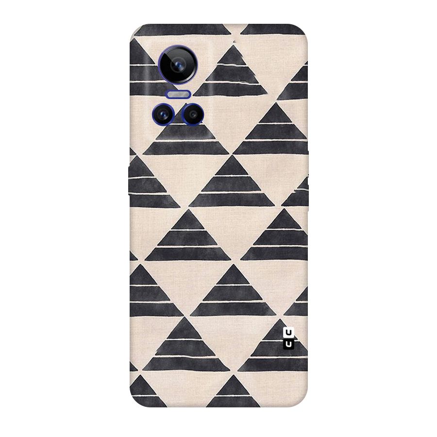 Black Slant Triangles Original Polycarbonate Back Case for Realme GT Neo 3