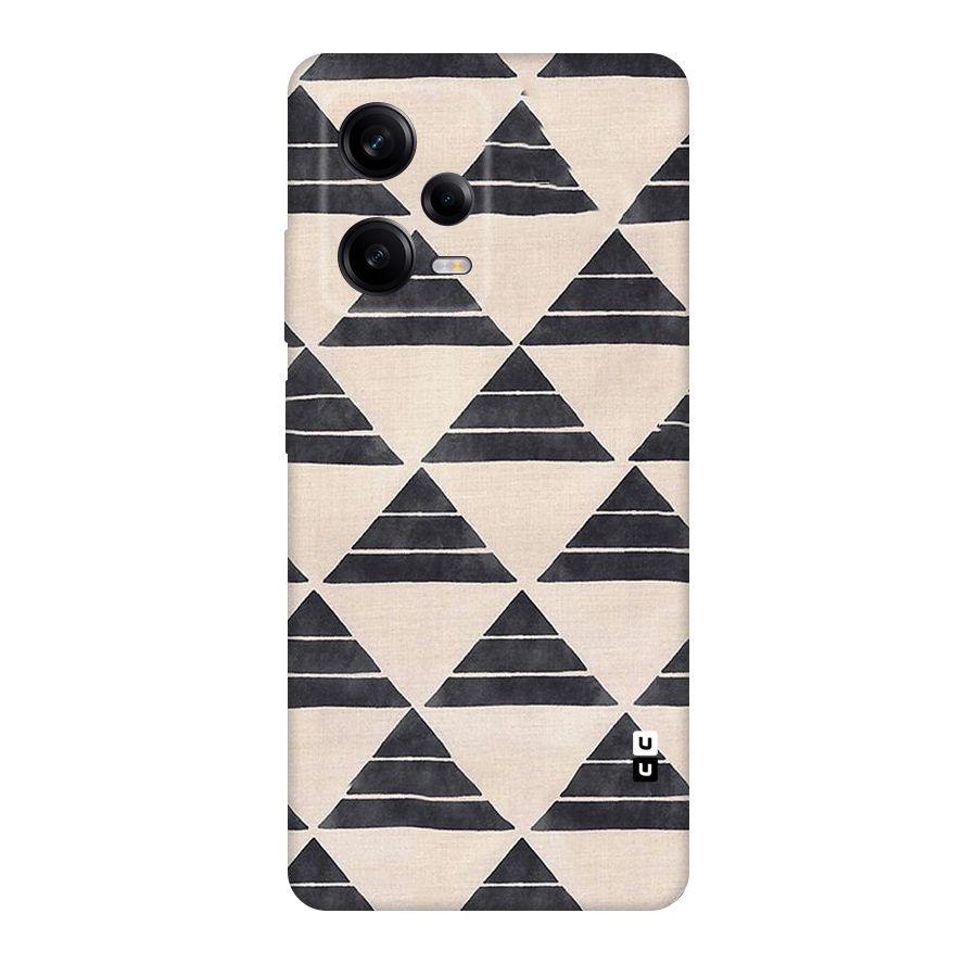Black Slant Triangles Original Polycarbonate Back Case for Redmi Note 12 Pro