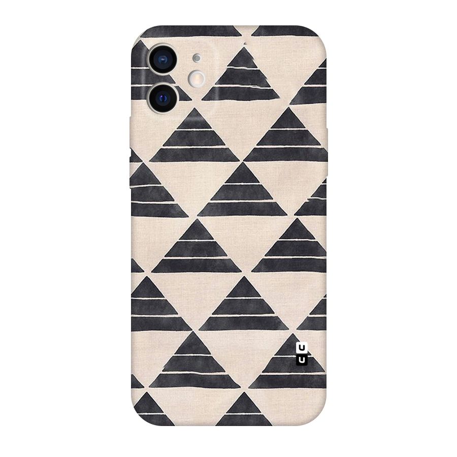 Black Slant Triangles Original Polycarbonate Back Case for iPhone 12